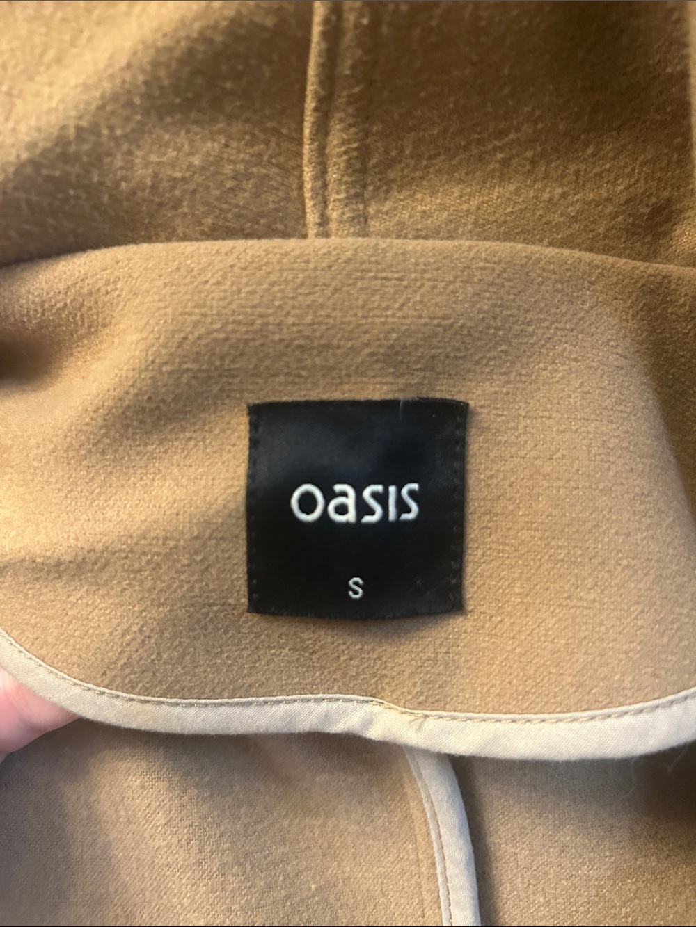 Oasis Camel Wrap Front Robe Coat with Belt - Camel - Picture 4 of 5